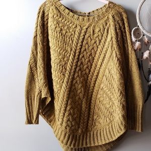 NWT! Anthropologie Curved Poncho Sweater
